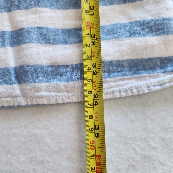 beachlunchlounge Blue and White Striped Casual Dress Size Small - Picture 9 of 13